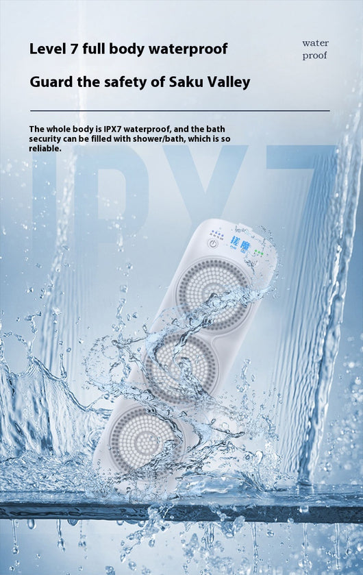 Three PBT brush head refills for an electric bath rubbing machine, packaged in a clear blister pack with a teal backing. - Image 25