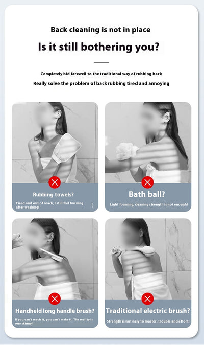 Three PBT brush head refills for an electric bath rubbing machine, packaged in a clear blister pack with a teal backing. - Image 37