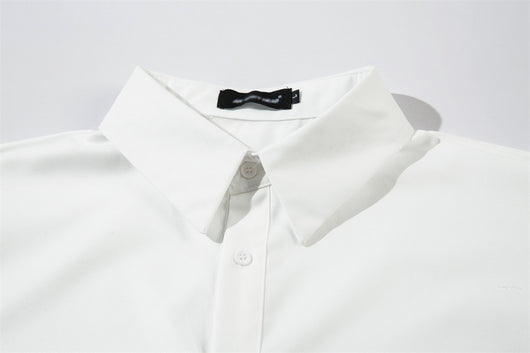 Camisa Plisada Suelta de Manga Larga para Hombre - Diseño Moderno y Elegante - Image 22