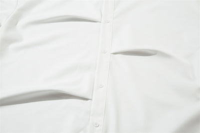 Camisa Plisada Suelta de Manga Larga para Hombre - Diseño Moderno y Elegante - Image 32