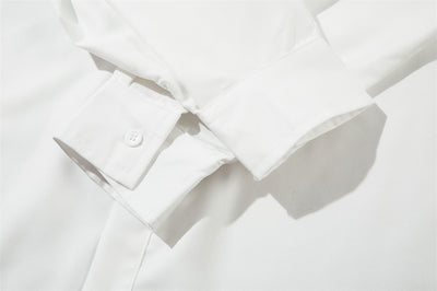 Camisa Plisada Suelta de Manga Larga para Hombre - Diseño Moderno y Elegante - Image 35