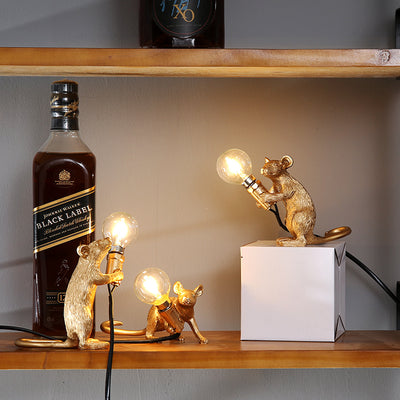 Lámpara Decorativa Mini Animal Ratón en Resina Nórdica - Image 15