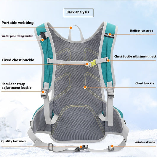 Mochila de Ciclismo Minimalista Impresa con Compartimento para Agua - Image 19