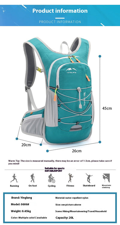 Mochila de Ciclismo Minimalista Impresa con Compartimento para Agua - Image 25