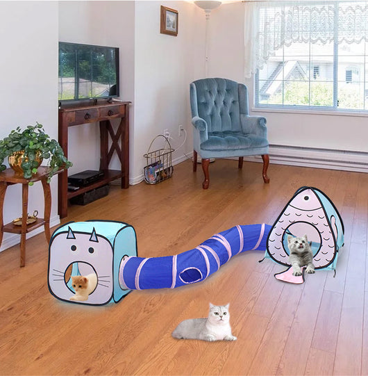 Carpa Plegable para Gatos con Túnel Interactivo - Image 12