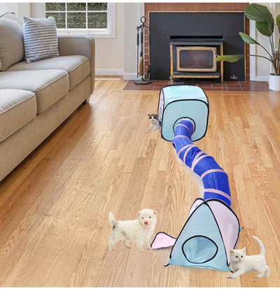 Carpa Plegable para Gatos con Túnel Interactivo - Image 13
