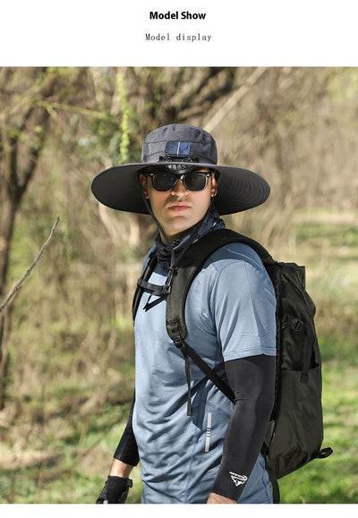 Gorro Ventilador Solar con Ala Ancha Recargable - Image 38