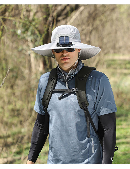 Gorro Ventilador Solar con Ala Ancha Recargable - Image 40