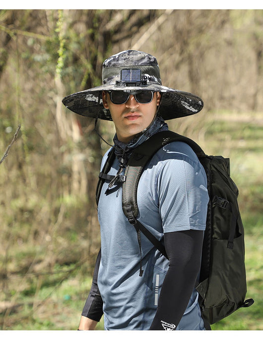 Gorro Ventilador Solar con Ala Ancha Recargable - Image 46
