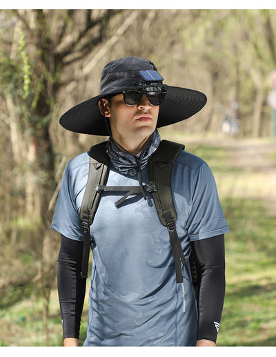Gorro Ventilador Solar con Ala Ancha Recargable - Image 53