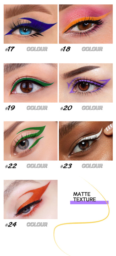 Delineador de Ojos 24 Colores Waterproof de Secado Rápido Ultra Preciso - Image 73