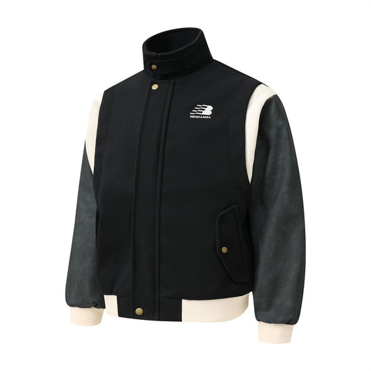 Chaqueta Deportiva Beisbolera Hombre con Contraste de Piel PU - Image 37