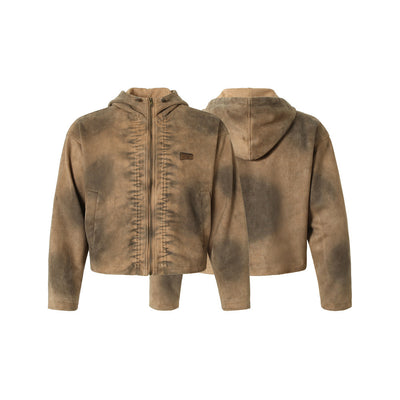 Chamarra con Capucha Estilo Punk Vintage Desgastado - Image 26