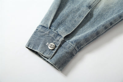 Chaqueta Denim Punk Heavy Industry Lavado Vintage para Hombre - Image 26