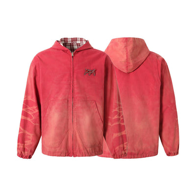 Chaqueta Reversible Hombre Diseño Cuadros Estampado Digital Moda Europea - Image 34