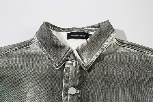 Camisa Vaquera Desgastada de Estilo Industrial para Hombre - Image 19