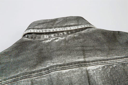 Camisa Vaquera Desgastada de Estilo Industrial para Hombre - Image 23