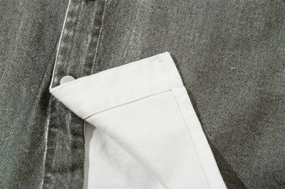 Camisa Vaquera Desgastada de Estilo Industrial para Hombre - Image 25