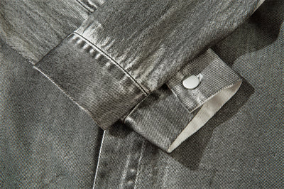 Camisa Vaquera Desgastada de Estilo Industrial para Hombre - Image 30
