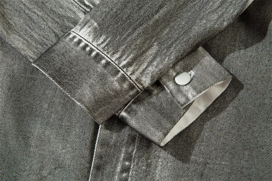 Camisa Vaquera Desgastada de Estilo Industrial para Hombre - Image 30