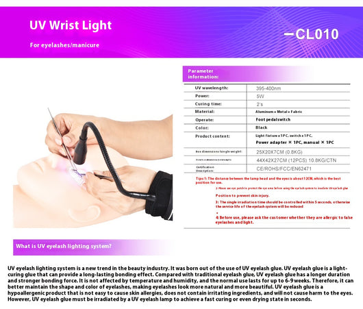 Lámpara Secadora UV para Adhesivo de Pestañas de Secado Rápido - Image 9