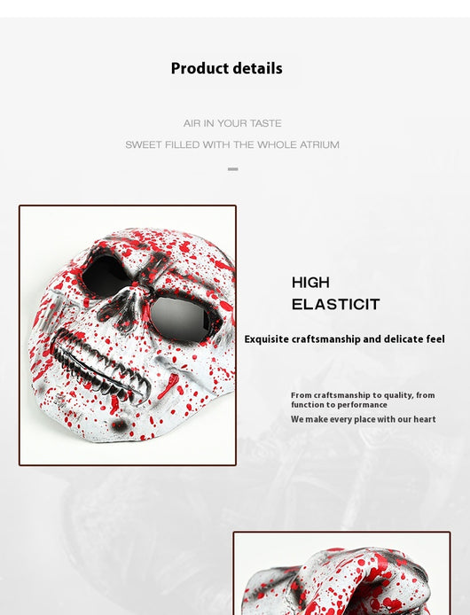 Máscara Calavera 3D de Espuma PU Blanda con Efecto Sangre - Halloween y Día de Muertos - Image 9