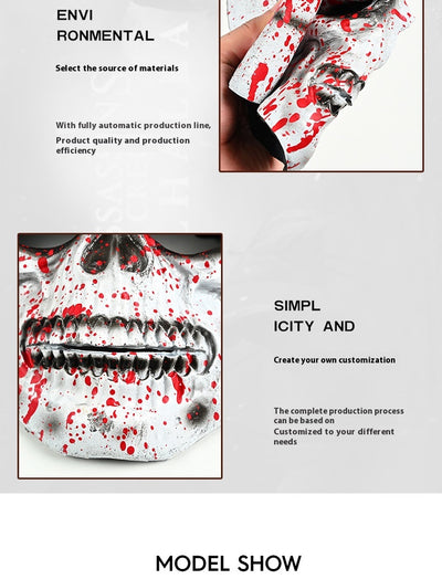 Máscara Calavera 3D de Espuma PU Blanda con Efecto Sangre - Halloween y Día de Muertos - Image 10