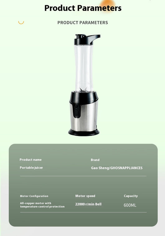 Licuadora Portátil 600ml para Alimentos Complementarios y Viajes - Image 19