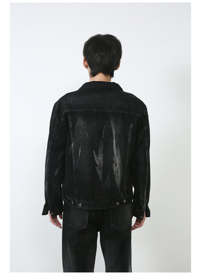Traje de Mezclilla Retro Holgado Efecto Desgastado - Image 18