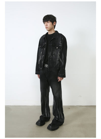 Traje de Mezclilla Retro Holgado Efecto Desgastado - Image 27