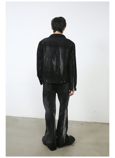 Traje de Mezclilla Retro Holgado Efecto Desgastado - Image 31