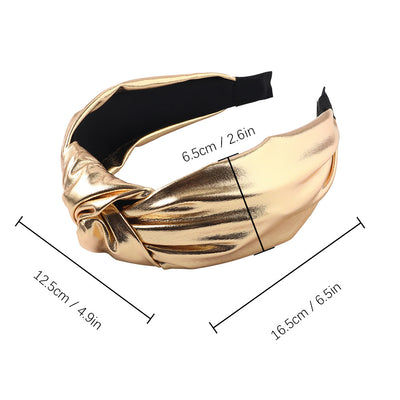 Diadema Anudada con Tela Brillante para Cabello Ondulado - Image 25