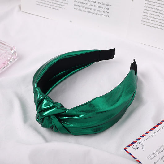 Diadema Anudada con Tela Brillante para Cabello Ondulado - Image 27