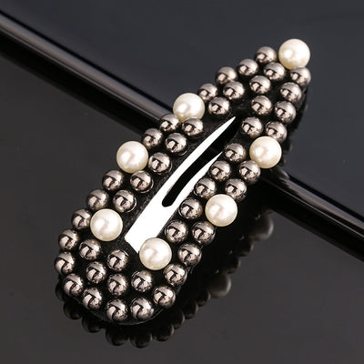 Broche de Cabello Perla Gota con Remaches - Versátil y Elegante - Image 24