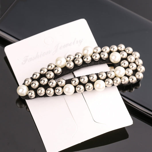 Broche de Cabello Perla Gota con Remaches - Versátil y Elegante - Image 25