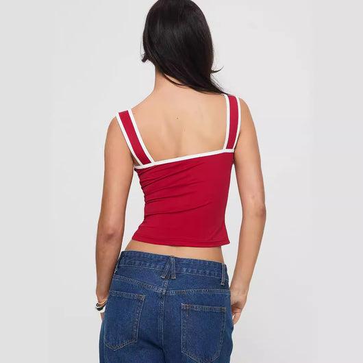 Top Corto Plisado Bicolor Estilo Hot Girl - Image 11