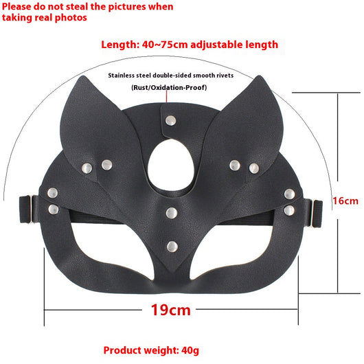 Máscara de Zorro de Cuero PU Personalizable - Diseño Europeo y Estadounidense - Image 11