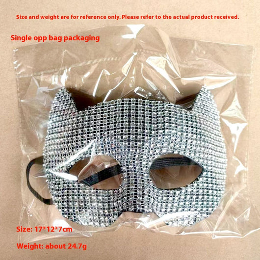 Máscara de Gato Mascarada con Cristales Adhesivos para Hombre y Mujer - Image 11