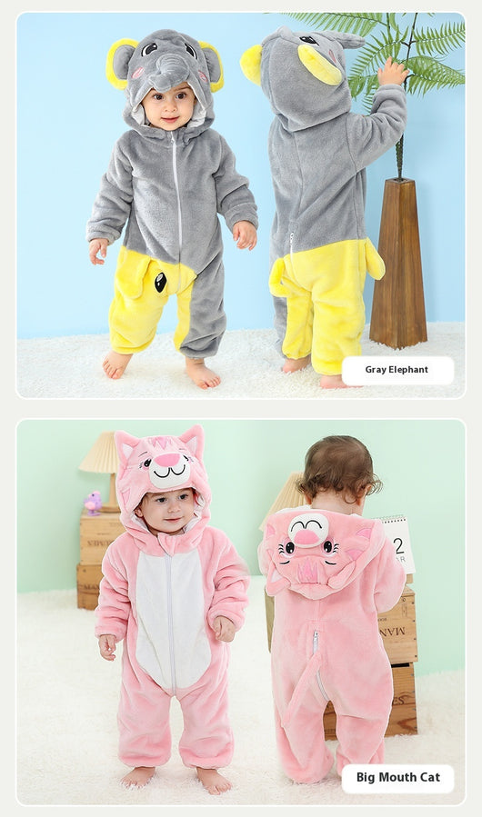 Mameluco Franela Estampado Animales para Bebé 3 Años - Ropa Otoño Europea - Image 26