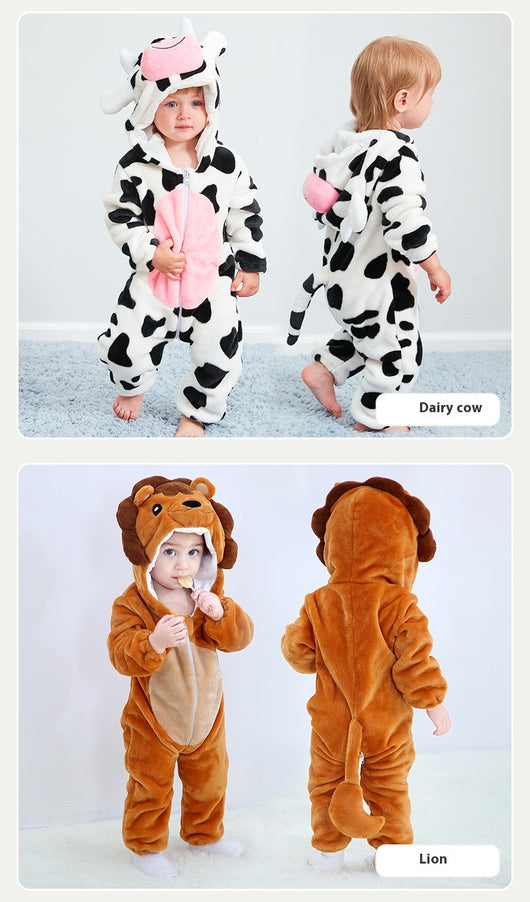 Mameluco Franela Estampado Animales para Bebé 3 Años - Ropa Otoño Europea - Image 27