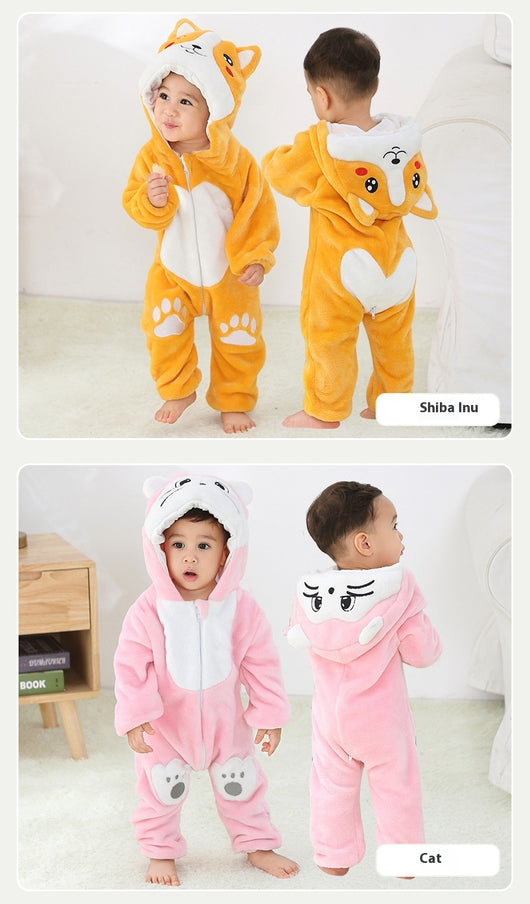 Mameluco Franela Estampado Animales para Bebé 3 Años - Ropa Otoño Europea - Image 28