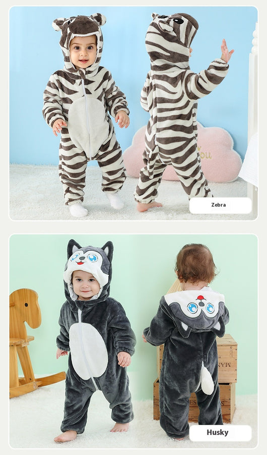 Mameluco Franela Estampado Animales para Bebé 3 Años - Ropa Otoño Europea - Image 30