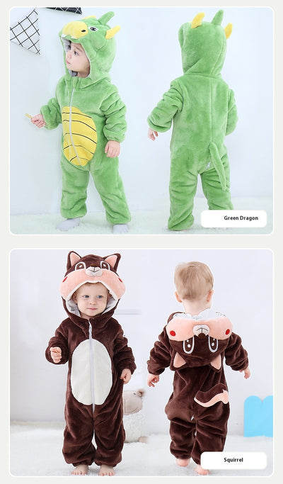 Mameluco Franela Estampado Animales para Bebé 3 Años - Ropa Otoño Europea - Image 31