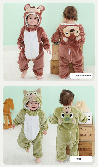 Mameluco Franela Estampado Animales para Bebé 3 Años - Ropa Otoño Europea - Image 32