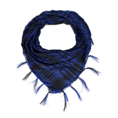 Pañuelo Táctico Keffiyeh Cuadros Houndstooth con Borlas Desértico - Image 32