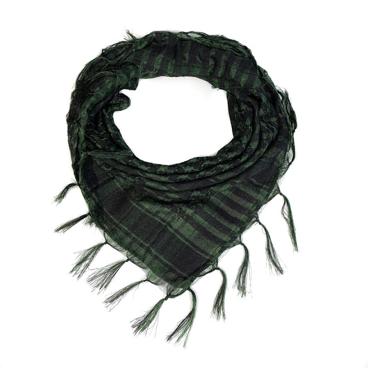 Pañuelo Táctico Keffiyeh Cuadros Houndstooth con Borlas Desértico - Image 36
