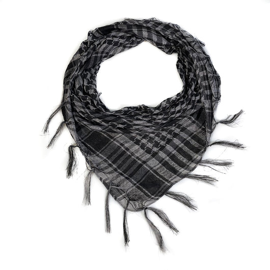 Pañuelo Táctico Keffiyeh Cuadros Houndstooth con Borlas Desértico - Image 40