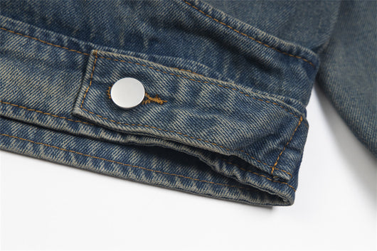 Chaqueta Denim Punk Old Wash para Hombre - Image 17