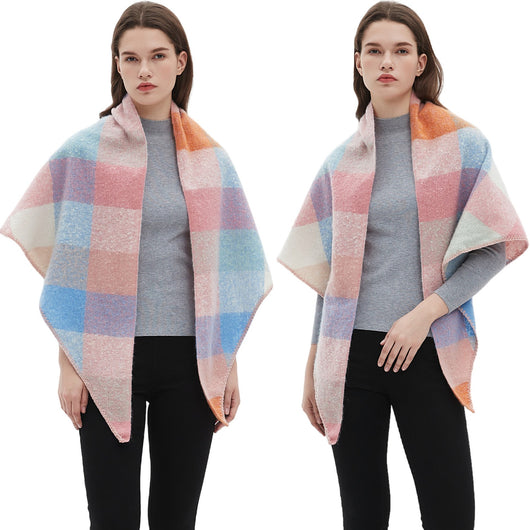 Chal Triangular de Lana Texturizada para Otoño e Invierno - Image 22