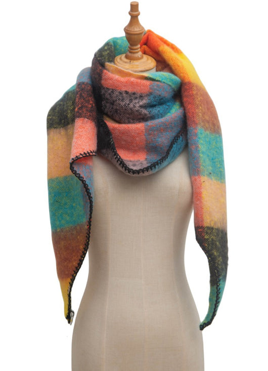 Chal Triangular de Lana Texturizada para Otoño e Invierno - Image 38